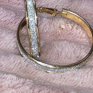 Silver and gold small hoop earrings